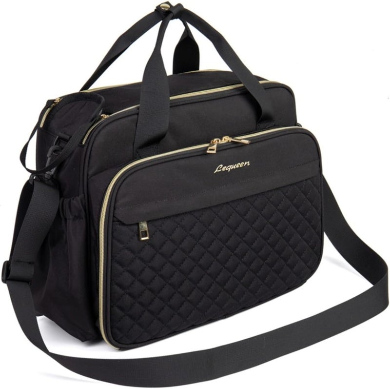 LEQUEEN Baby Changing Bag, Crossbody Nappy Bag, Diaper Satchel for Moms and Dads - Image 1